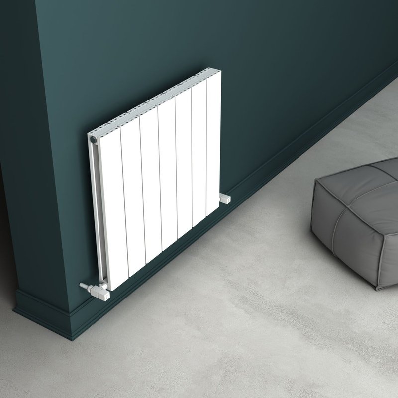 Carisa Angers Radiateur Horizontal Double - Eco-énergétique, Design Moderne, Blanc, 60 x 69,5 cm