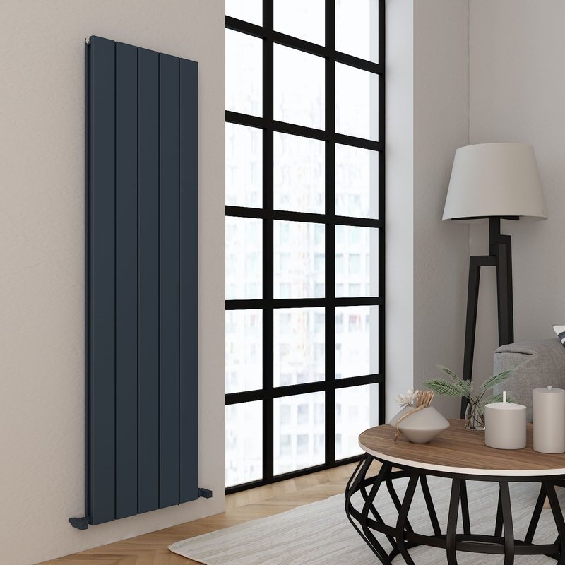 Carisa Angers Radiateur Vertical Double - Eco-énergétique, Design Moderne, Anthracite, 180 x 49,5 cm