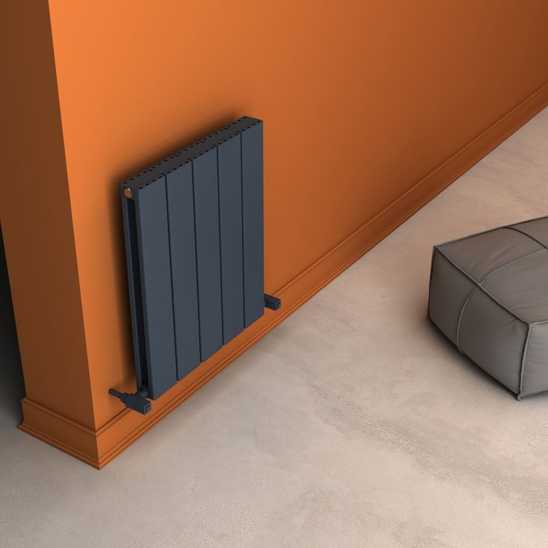 Carisa Angers Radiateur Horizontal Double - Eco-énergétique, Design Moderne, Anthracite, 60 x 49,5 cm