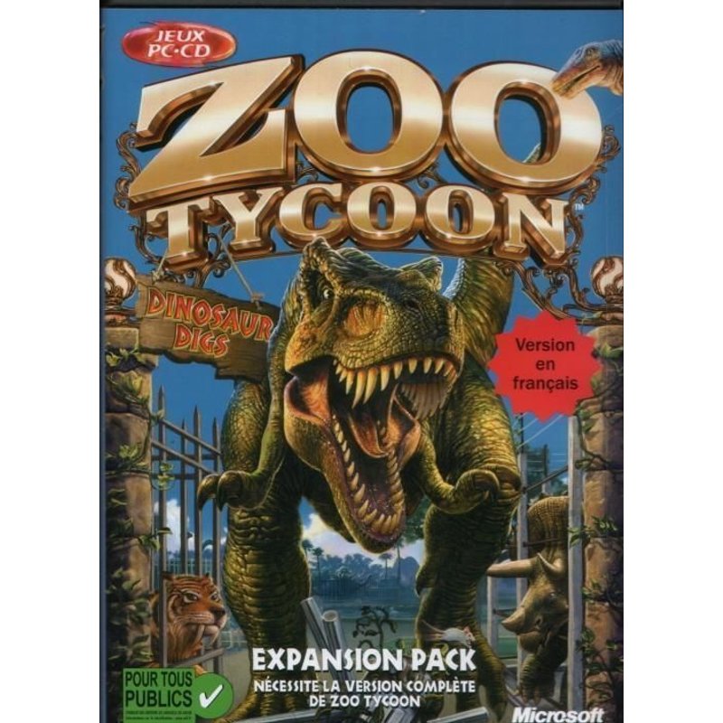 Zoo Tycoon Dinosaur Digs - (Version 1.0 ) - Ensemble Complet - Pc - Cd - Win - Français