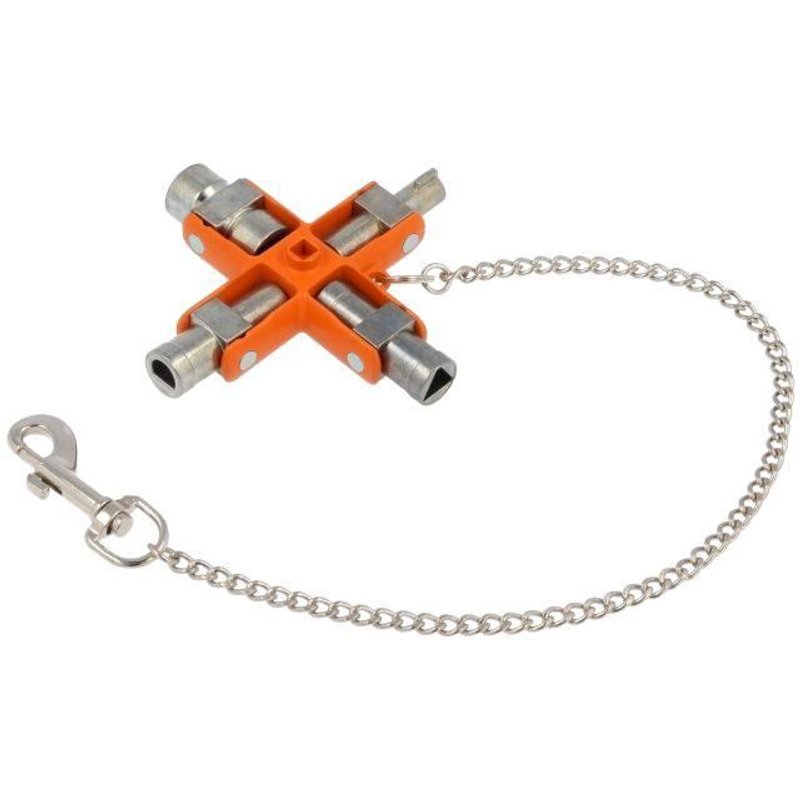 Cle universelle en croix - pour systemes standards de fermeture