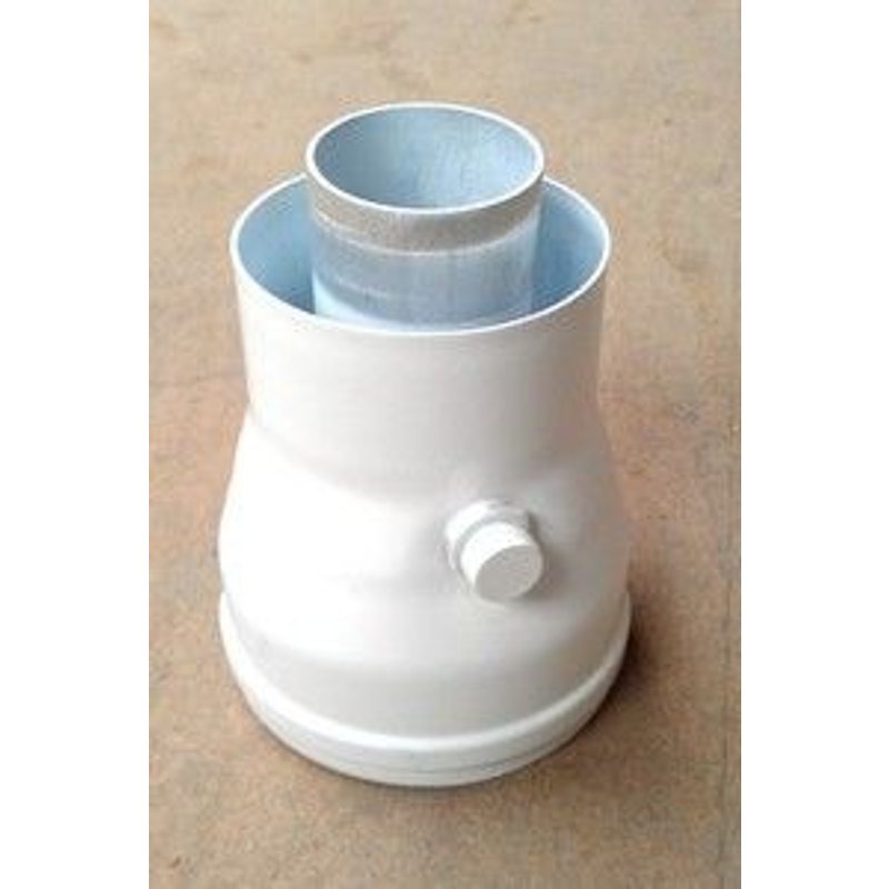 Adaptateur P/Vent Chaud. Gaz Dia 60/100 A 80/125