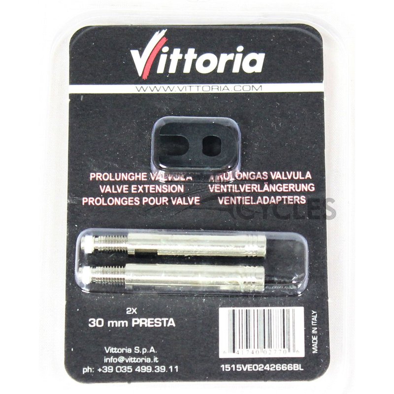 Prolongateur de valve Vittoria Presta 30 mm (vendu par 2)