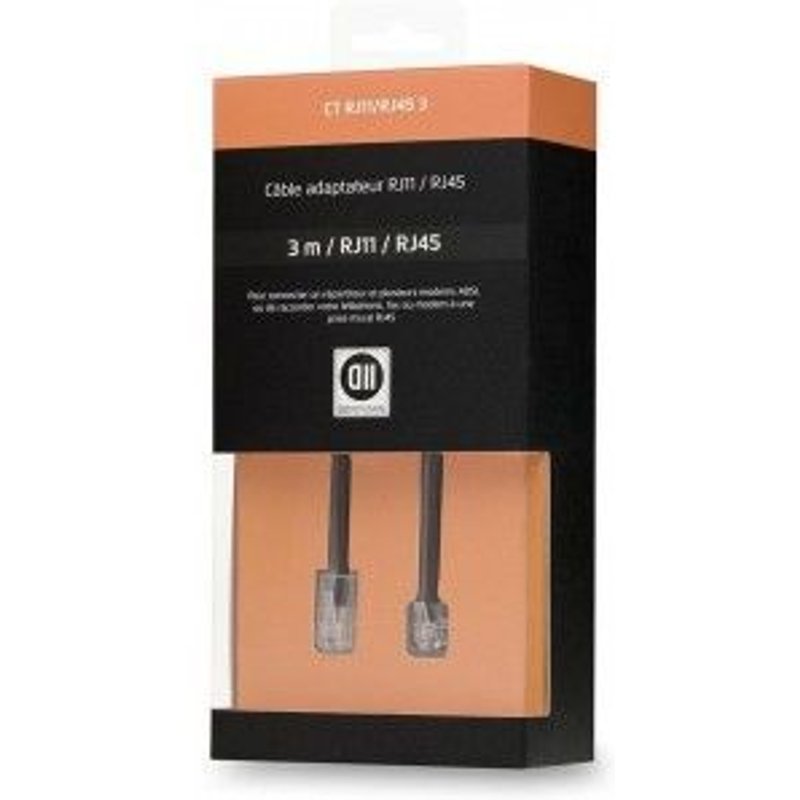 Câble RJ11/RJ45 mâle 3m D2 Diffusion