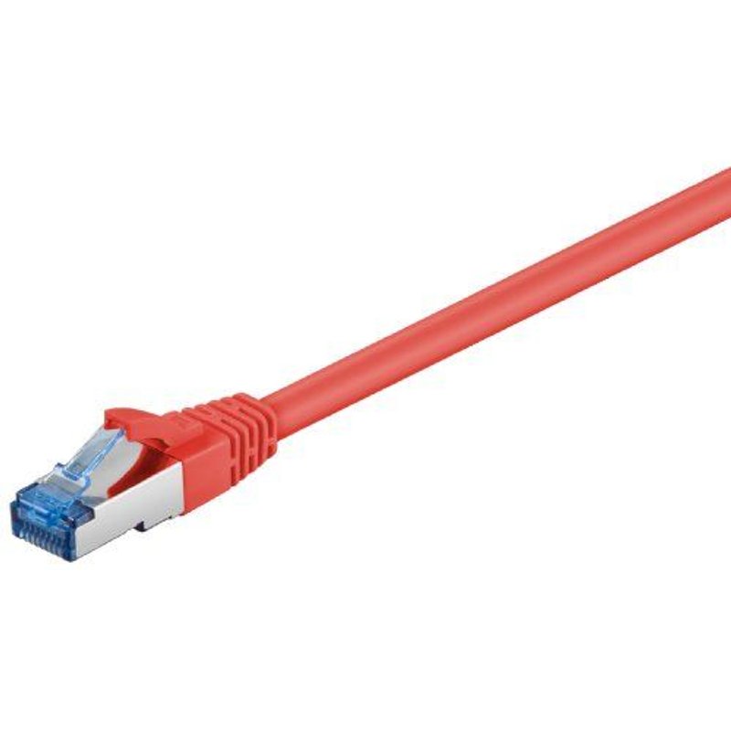 goobay - Câble réseau - RJ-45 (M) pour RJ-45 (M) - 50 cm - SFTP, PiMF - CAT 6a - sans halogène, moulé - rouge