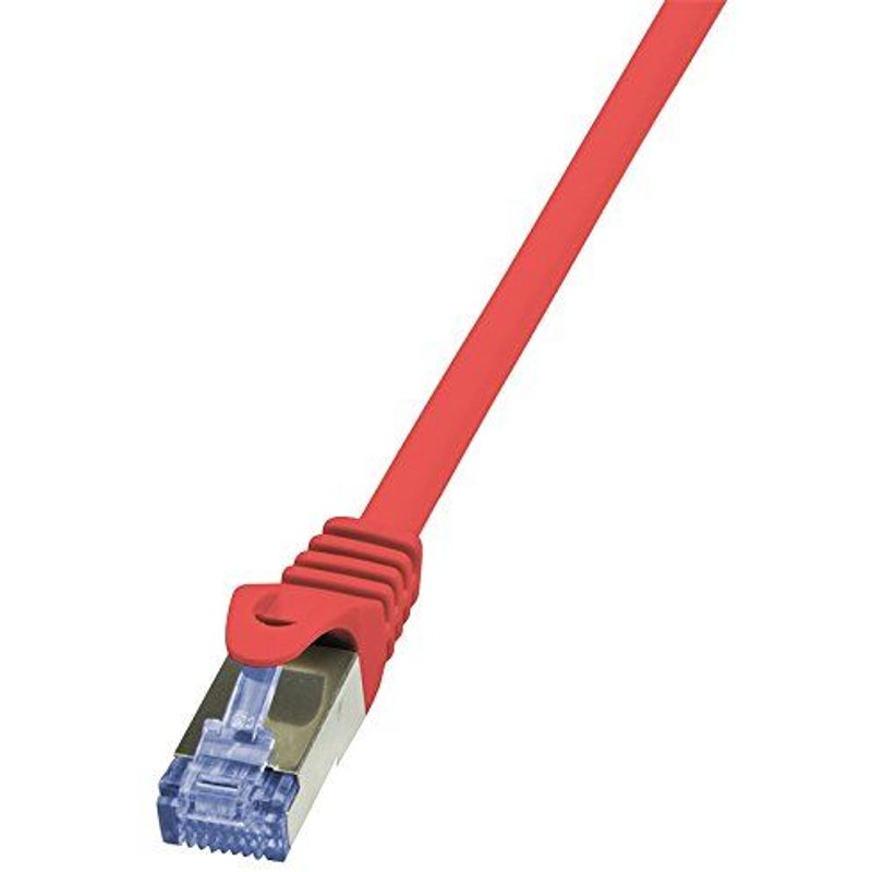 LogiLink PrimeLine - Cordon de raccordement - RJ-45 (M) pour RJ-45 (M) - 10 m - SFTP, PiMF - CAT 6a - sans halogène, sans crochet - rouge
