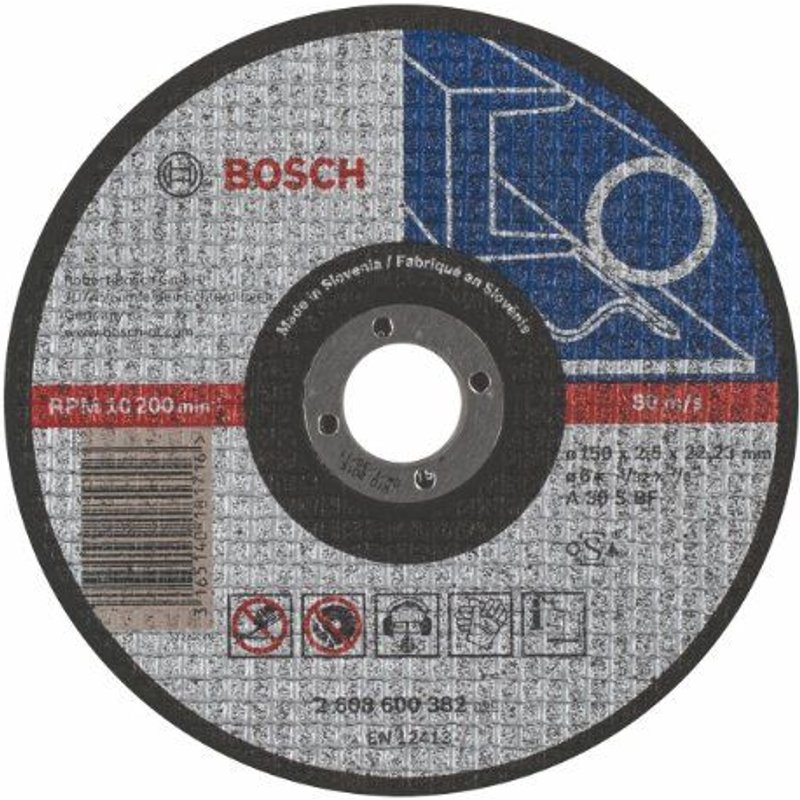 Disque à tronçonner le métal, droit, A 30 S BF, 150x22,23x2,5mm Bosch