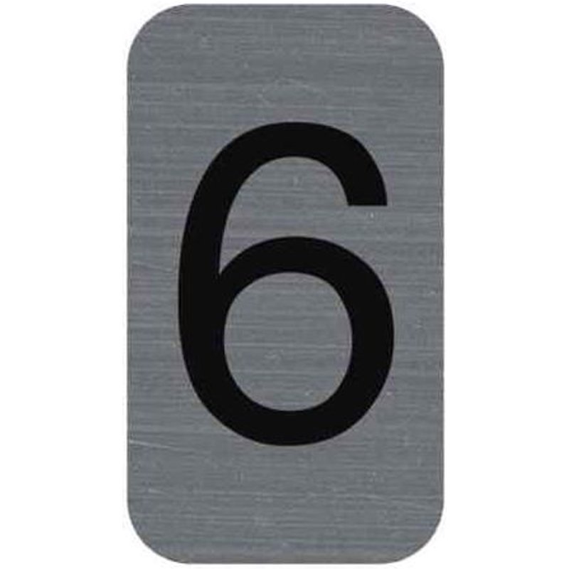 EXACOMPTA Plaque de signalisation chiffres "6", 25 x 44 mm