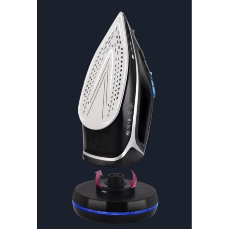 Fagor Comforta Free Fer à repasser à sec ou à vapeur Semelle en céramique 2200 W Noir, Bleu, Blanc