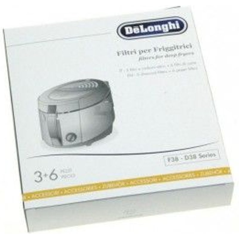 Set Dlsk001 3+6filters Dl F38 Series Pour Friteuse Delonghi