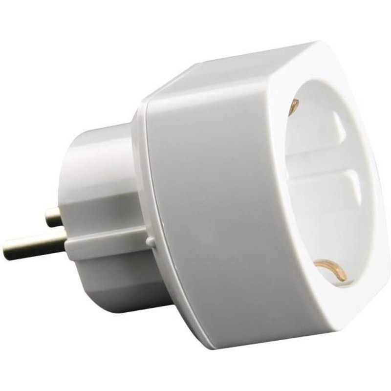 ZENITECH Adaptateur Schuko vers France blanc