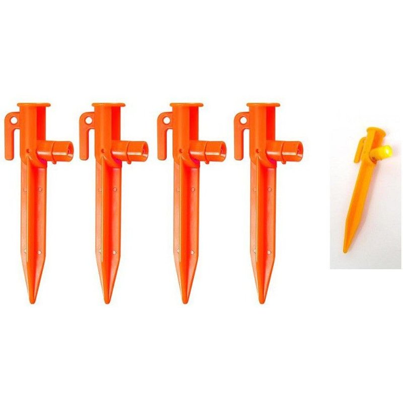 Lot De 4 Piquet De Tente - Sardines - Avec Led