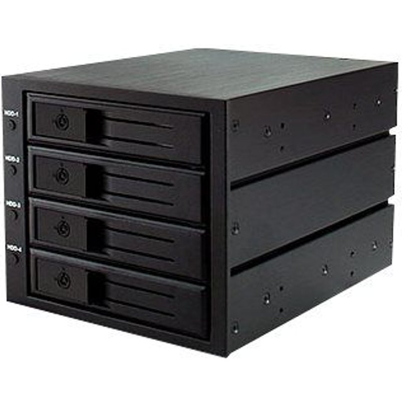 ICY BOX IB-564SSK - Compartiment pour lecteur de support de stockage - 3.5" - noir
