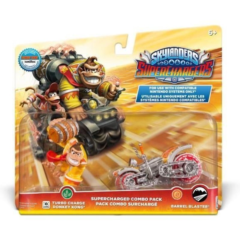 Figurines Turbo Charge Donkey Kong + Barrel Blaster Skylanders Superchargers