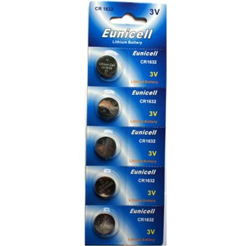 5 Piles Bouton Lithium CR1632 CR 1632 3V EUNICELL