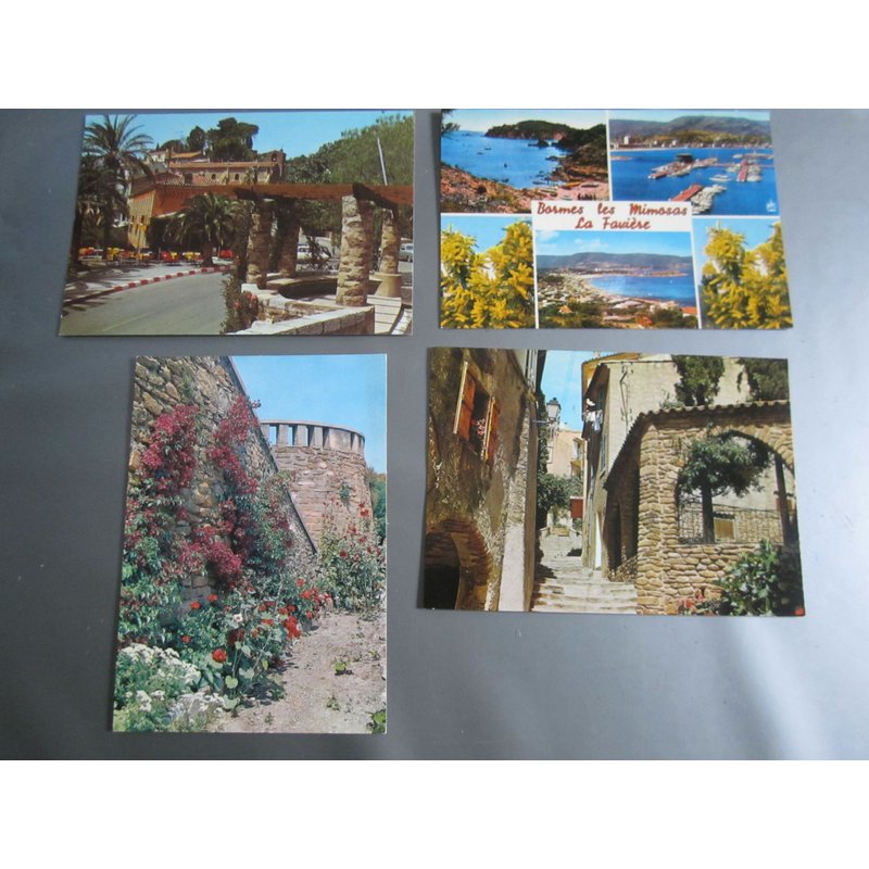 Lot De 4 Cartes Postales De Bormes Les Mimosas (Avec Correspondance)