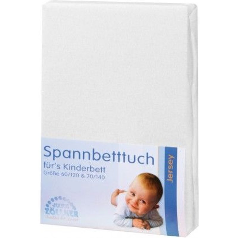 Zöllner Spannbetttuch Jersey Weiß 50x100cm