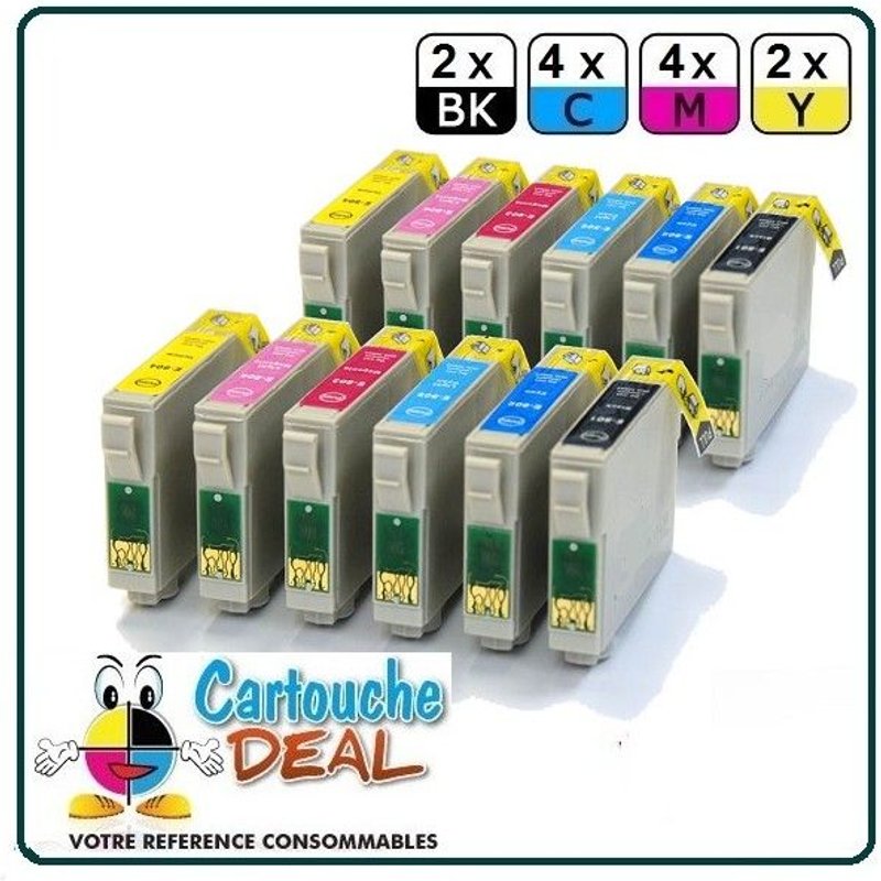 EPSON T0807 : Lot 12 cartouches compatible Stylus Photo PX710 PX720 PX730 PX800