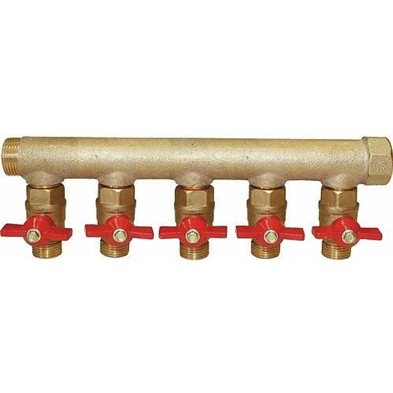 Collecteur 26 x34 MF prè-équipé avec vannes 6 départs15x21 RIQUIER