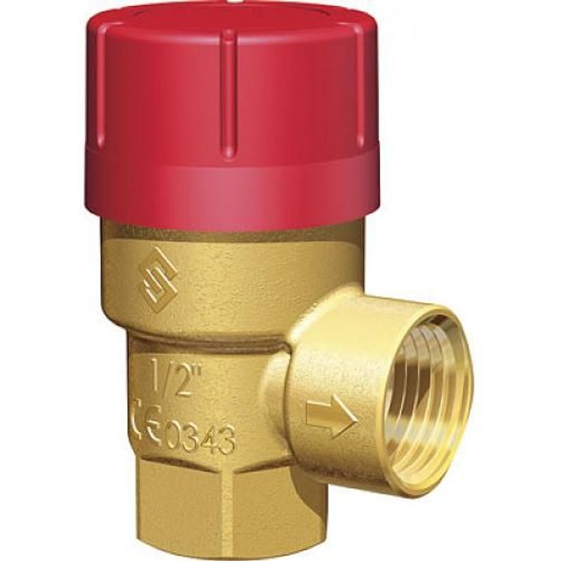 Soupape de sécurité chauffage PRESCOR entrée femelle 15/21 sortie femelle 15/21 tarage 3 bar 125 kw FLAMCO