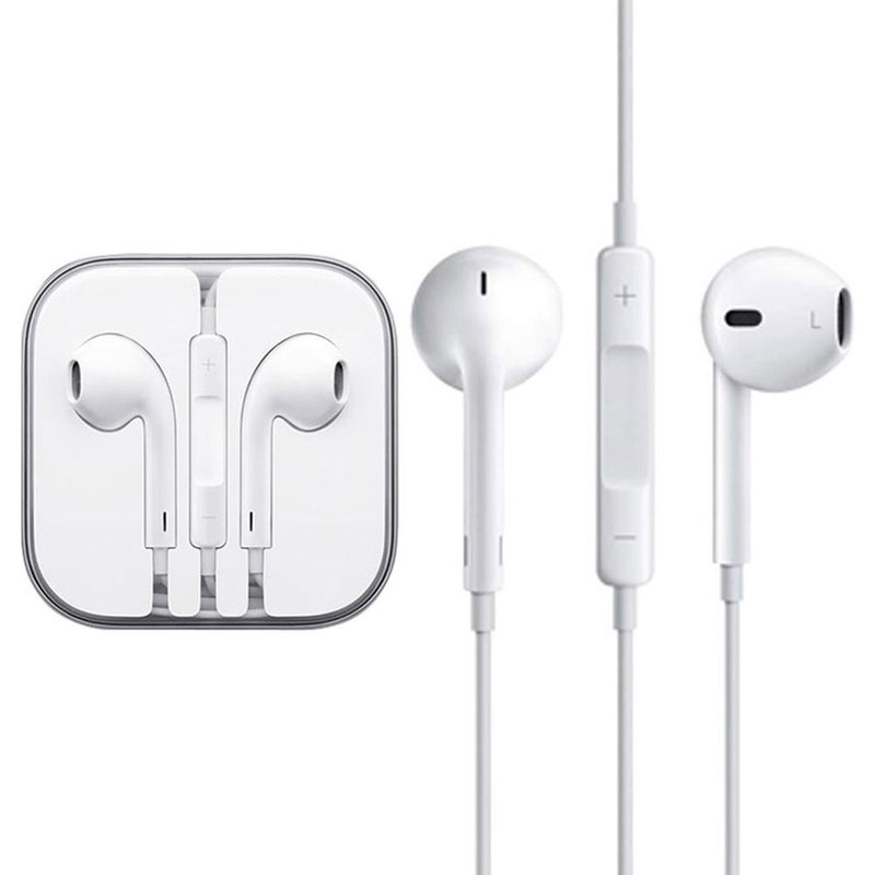 Casque Intra Pods Stéréo Blanc Avec Micro Et Télécommande Fiche Jack 3,5mm