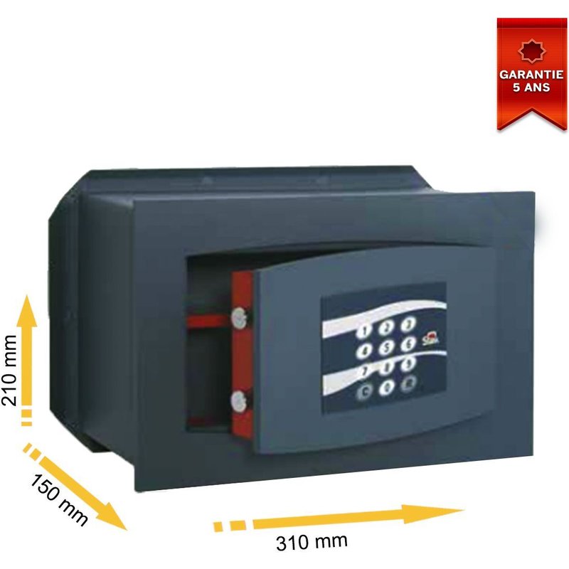 Coffre fort à emmurer combinaison électronique digitale série 850 stark 851 310x210x150mm