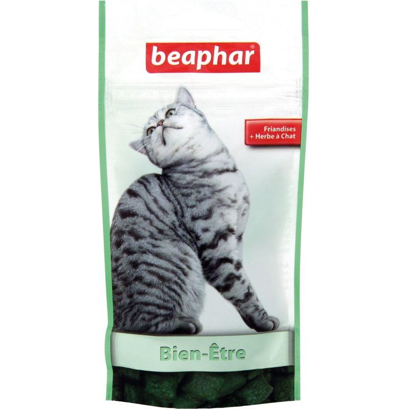 Beaphar -Friandises "Bien Etre" À L'herbe À Chat - 35 G