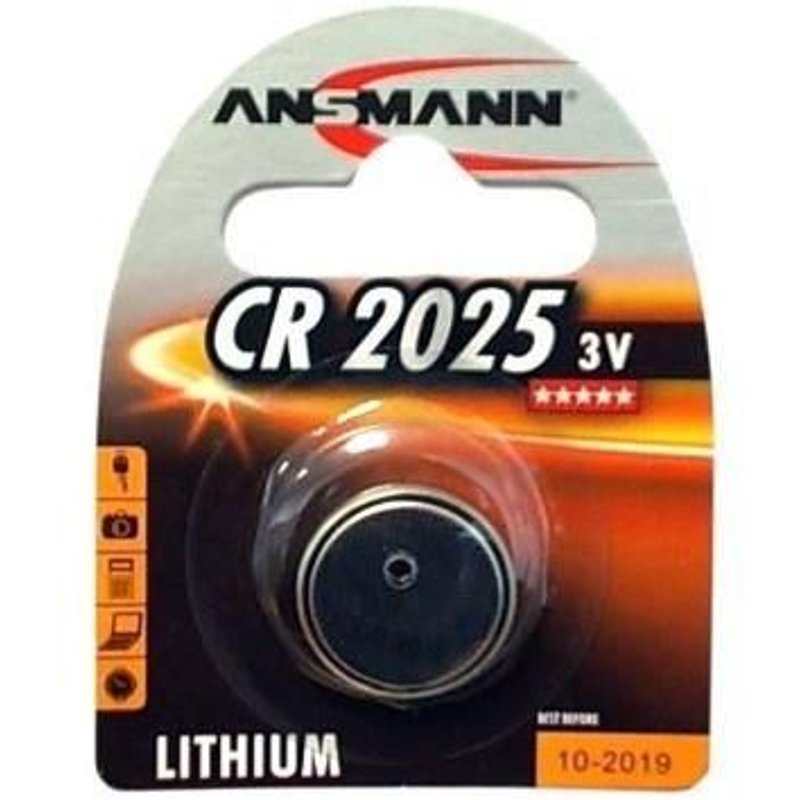 ANSMANN Lot de 5 piles bouton en lithium "CR2025", 3 volt