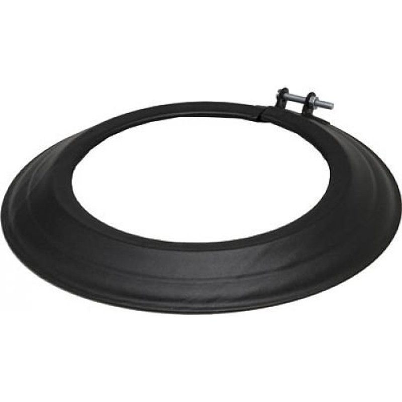 Rosace acier émail noir mat - diamètre 180 mm TEN