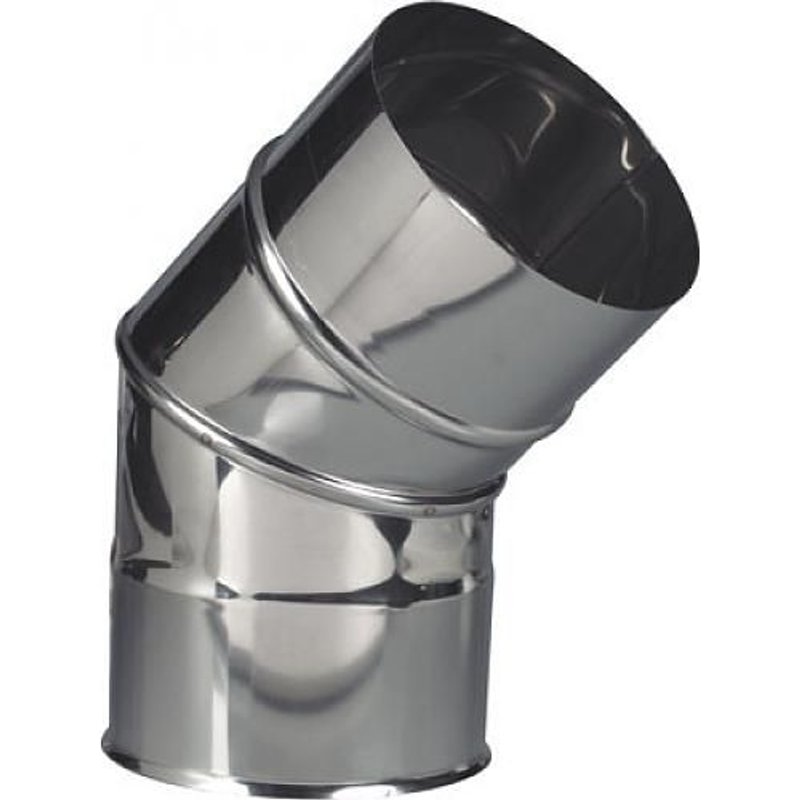 Coude inox à 45° - simple paroi - secteurs lisses - diamètre 180 mm TEN