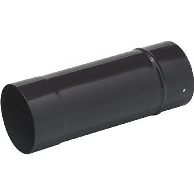 Tuyau acier émail noir mat - longueur 100 cm - diamètre 125 mm TEN