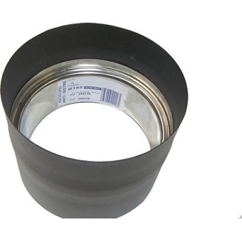 Raccord anti bistre - acier émail noir mat - diamètre 180 mm TEN