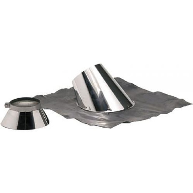 Solin pour conduit isolé double paroi inox - diamètre 80x130 TEN