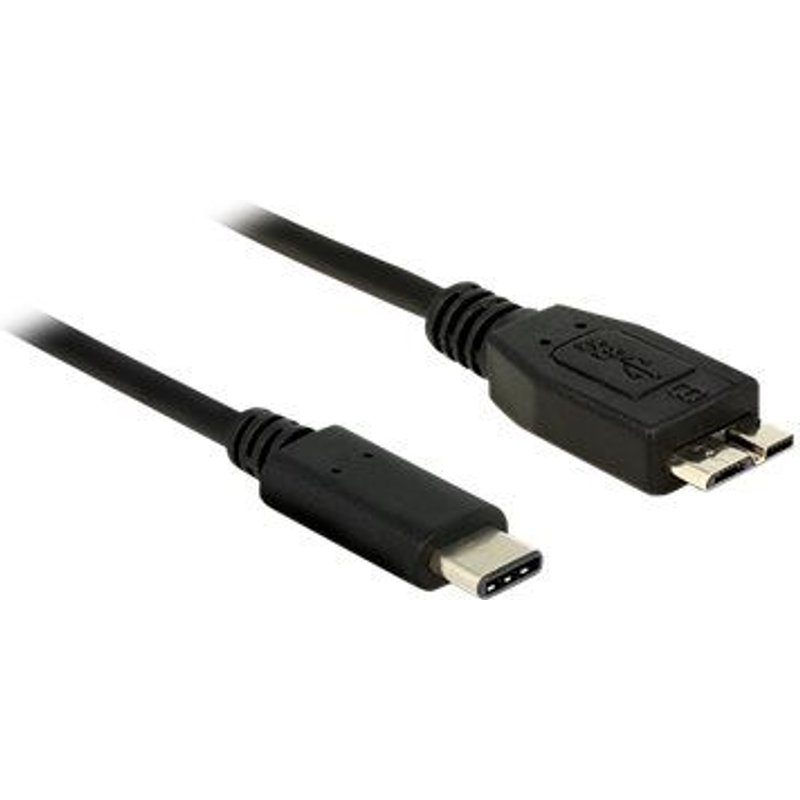 Delock - Câble USB - Micro-USB de type B (M) pour 24 pin USB-C (M) - USB 3.1 Gen 2 - 1 m - noir
