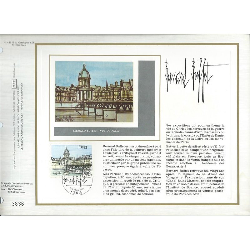 Feuillet Cef Bernard Buffet