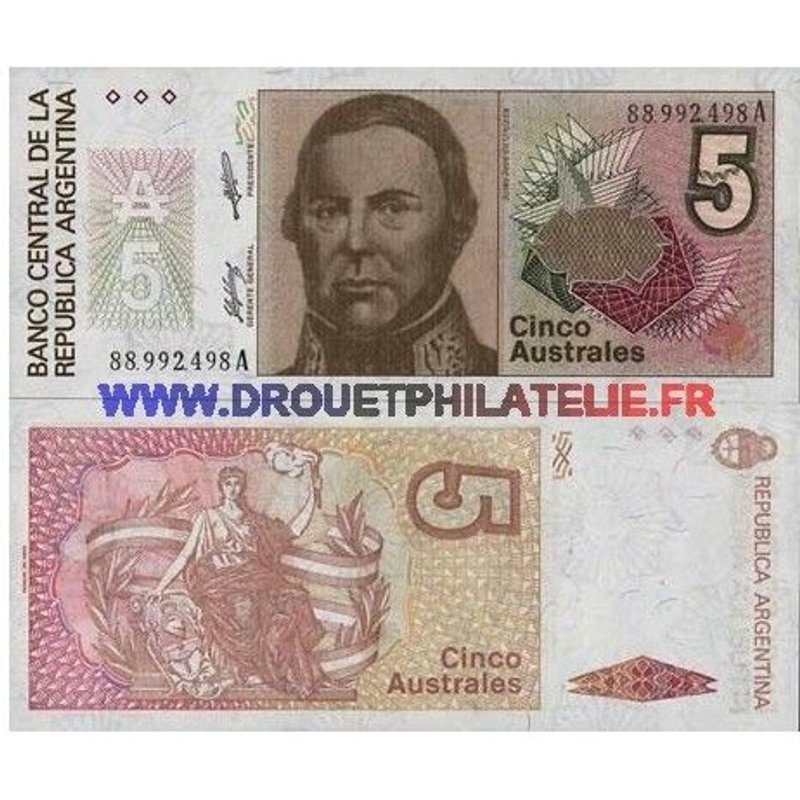 Argentine 5 Australes Pick 324