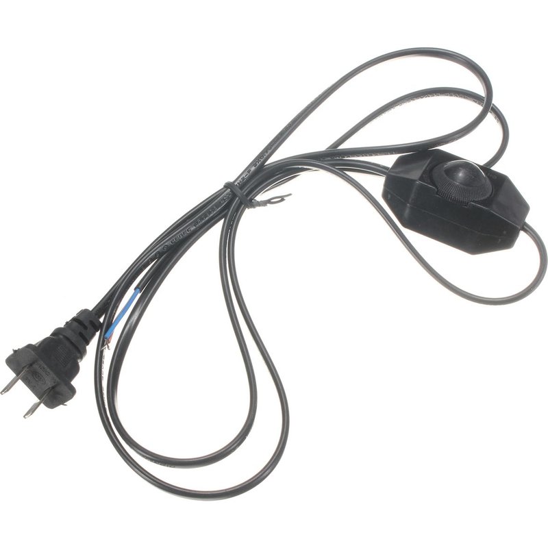 Interrupteur Dimmer Câble Cordon 1.8m Modulateur Dimmable Gradateur Lampe Strip Noir
