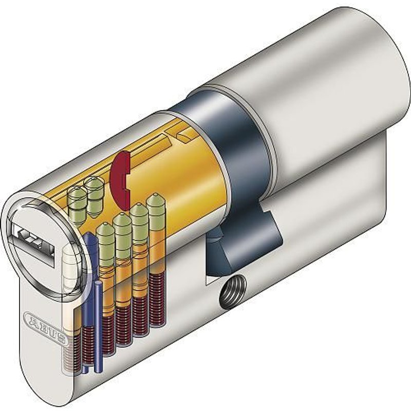 Cylindre varié débrayable nickelé - ec-s 30x45 ABUS