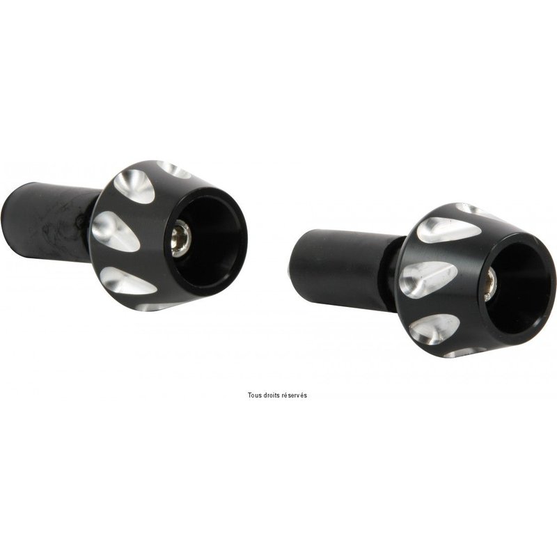 Embouts de guidons Torpille Ã13 Ã 17mm noir