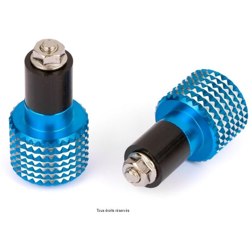 Embouts de guidons Grille Ã17mm bleu