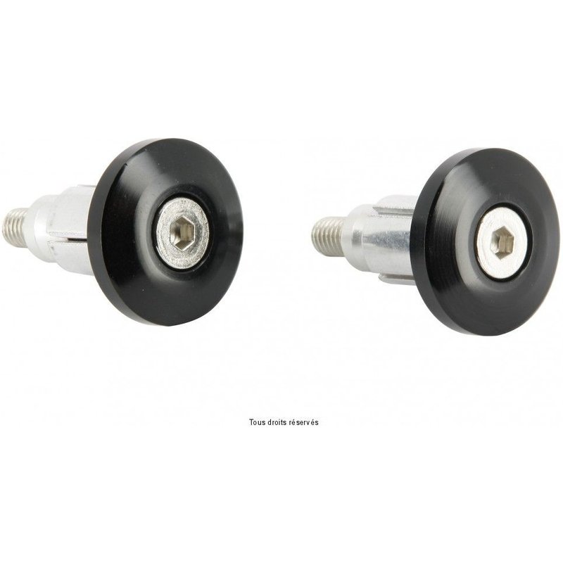 Embouts de guidons Myra Plats Ã13 et 17mm noir