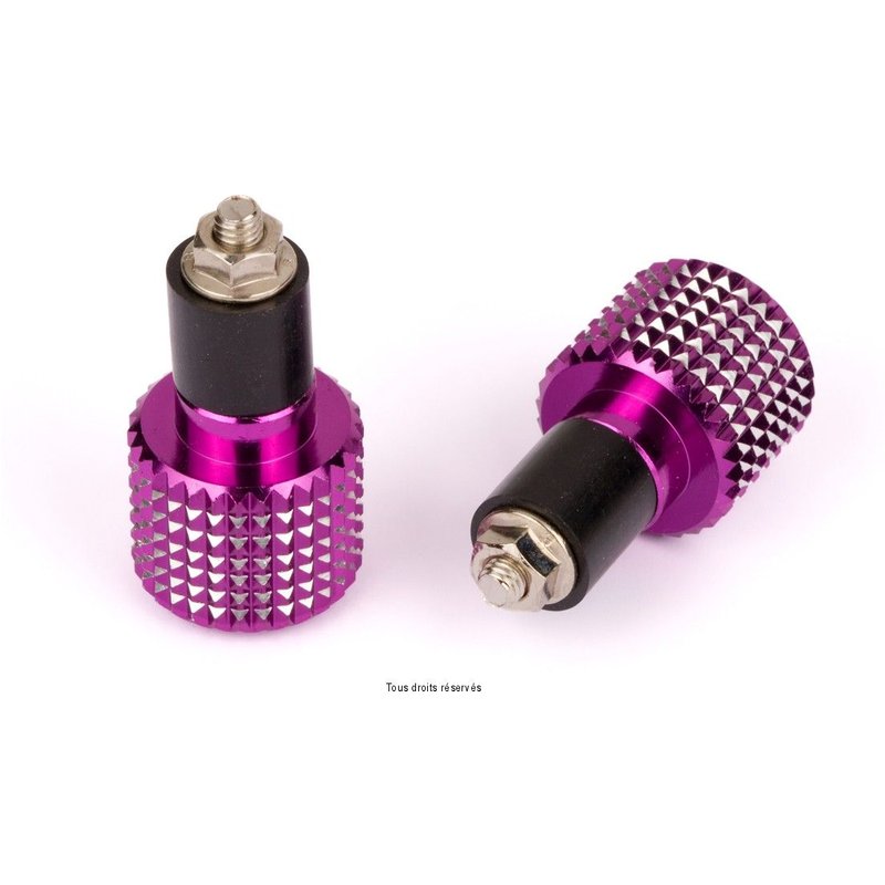 Embouts de guidons Grille Ã17mm violet