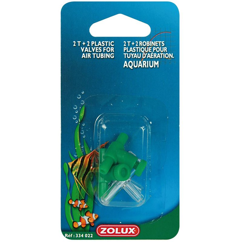 Tuyau D'aération Pour Aquarium : 2 T + 2 Robinets Plastique
