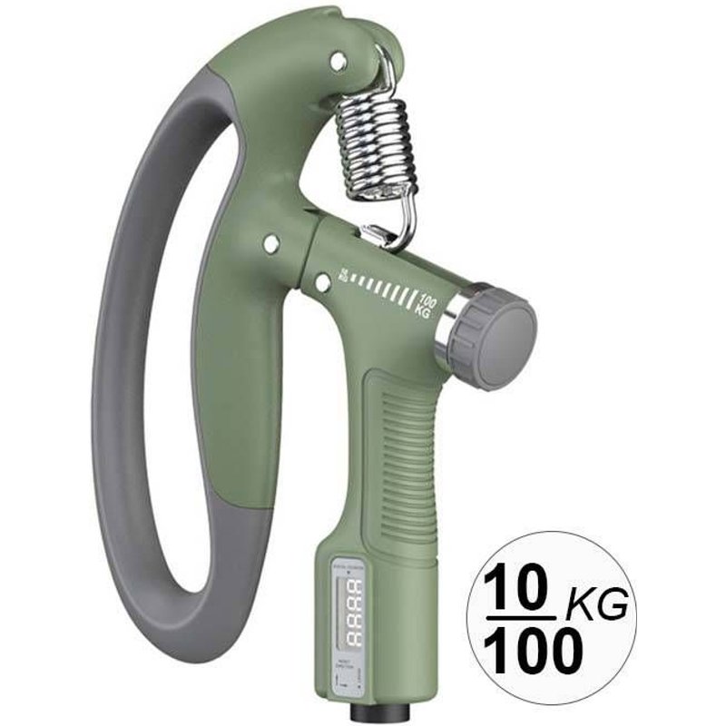 Pince De Musculation À Résistance Réglable De 10 À 100 Kgs Avec Compteur