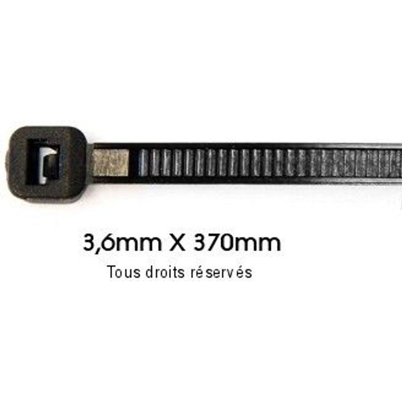 Collier de serrage 3,6 x 370mm 100 pièces