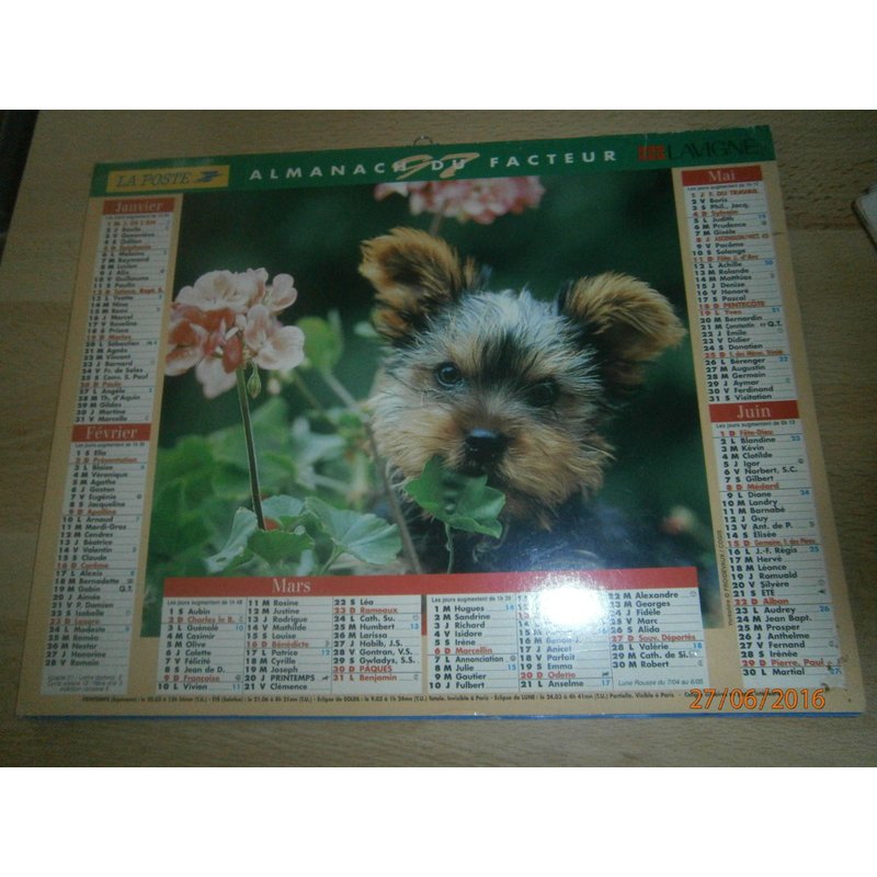 Calendrier De La Poste 1999