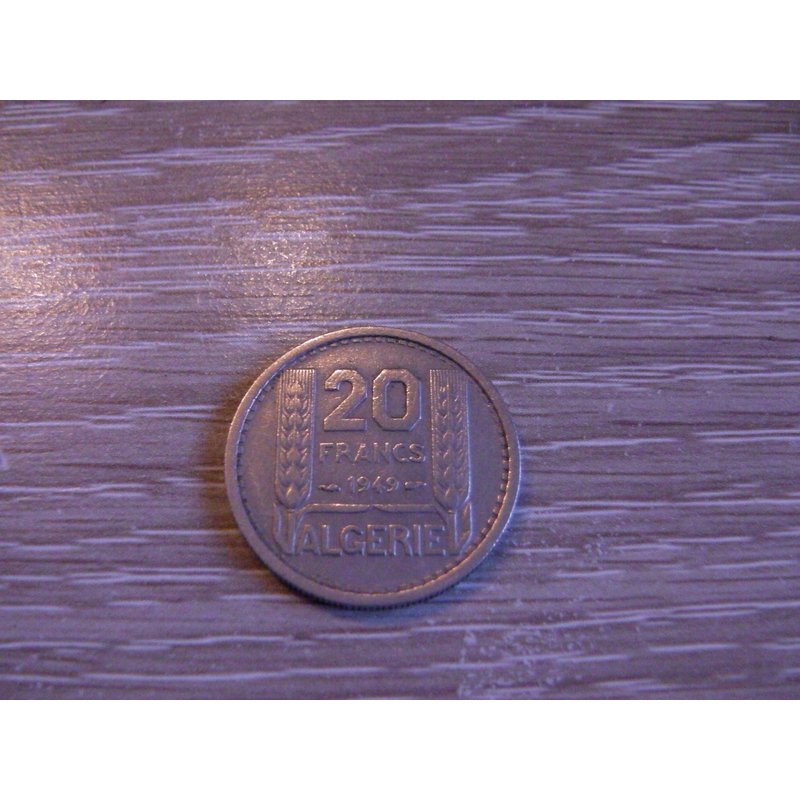 20 Francs Turin Algerie 1949