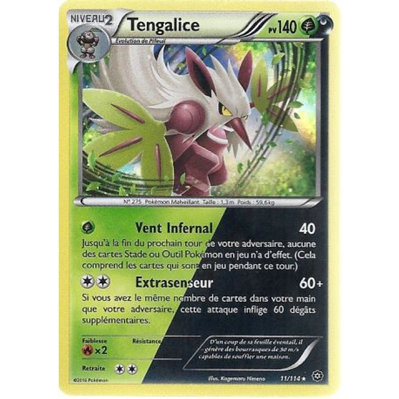 Carte Pokemon - Xy11 - Offensive Vapeur - Tengalice - Pv 140 - 11/114 - Holo Rare - Vf