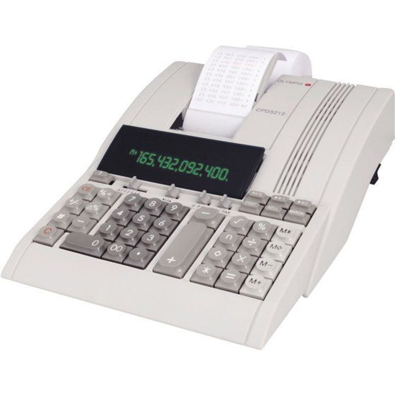Olympia CPD 5212 - Calculatrice avec imprimante - VFD - 12 chiffres - adaptateur CA
