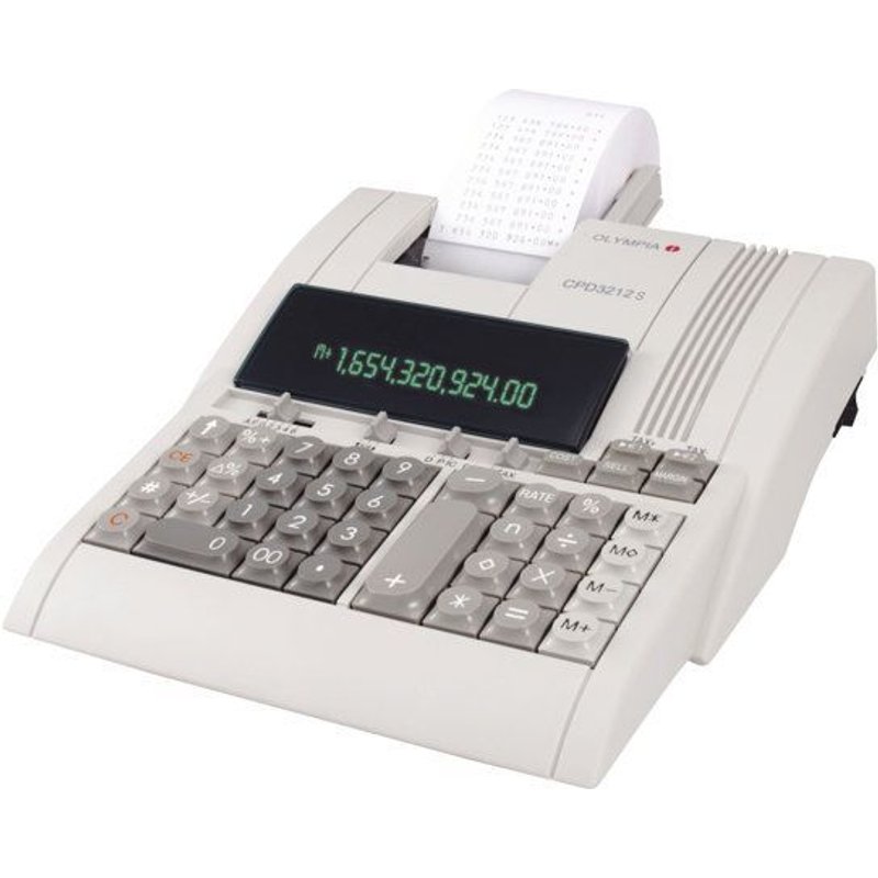 Olympia CPD 3212 S - Calculatrice avec imprimante - VFD - 12 chiffres - adaptateur CA
